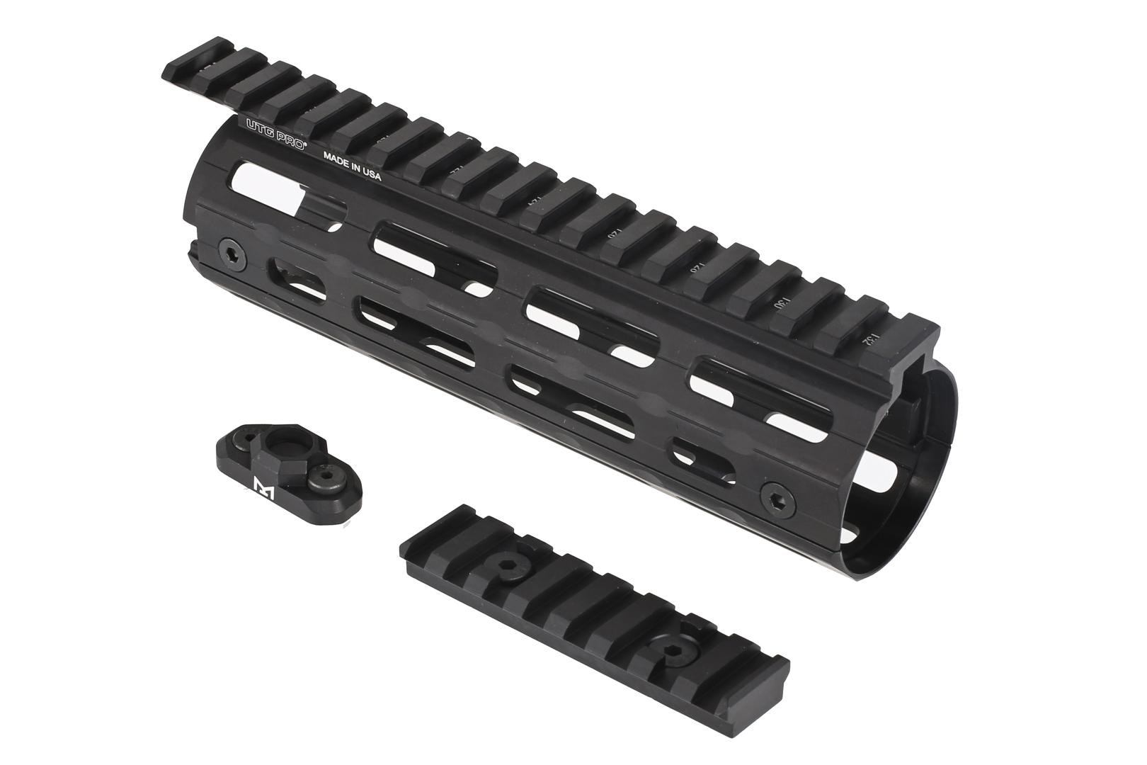 Leapers UTG PRO Super Slim Drop In MLOK  AR-15 Rail System Carbine Length, Black - MTU001SSM
